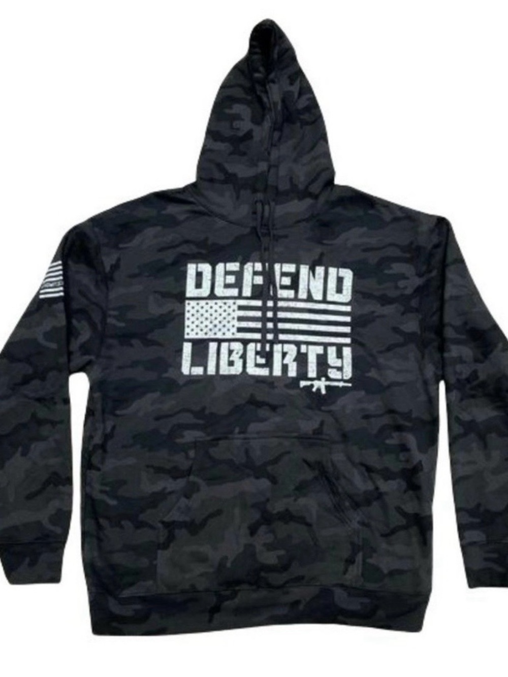 Howitzer "Defend Liberty" Black Camo Hoodie - Picture 9 of 11